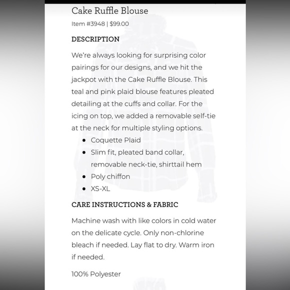 Cabi Cake Ruffle Blouse - Picture 7 of 7